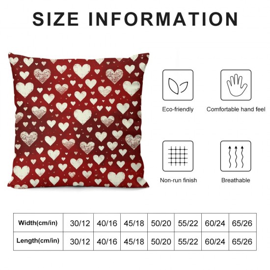 Ulloord AnyDesign Valentine's Day Pillow Covers Throw Pillow Case Cushion Cover for Home Couch Sofa Wedding Anniversary Decoration,