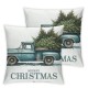 Ulloord Christmas Pillow Cover Blue Black Buffalo Plaids Throw Pillow Case Tree Truck Cushion Case for Winter Holiday Sofa Couch Chair,