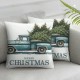 Ulloord Christmas Pillow Cover Blue Black Buffalo Plaids Throw Pillow Case Tree Truck Cushion Case for Winter Holiday Sofa Couch Chair,