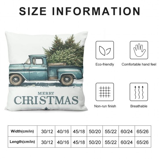 Ulloord Christmas Pillow Cover Blue Black Buffalo Plaids Throw Pillow Case Tree Truck Cushion Case for Winter Holiday Sofa Couch Chair,