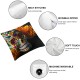 Ulloord Skull Pillow Cover Throw Pillow Case Colorful Flower Skull Decorative Cushion Cover for Halloween Indoor Outdoor Home Bed Sofa Decoration,