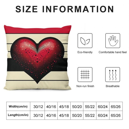 Ulloord  Valentine's Day Pillow Covers Love Be Mine Throw Pillow Case  White Black Stripes Hearts Cushion Cover for Home Couch Sofa Wedding Anniversary Decoration,