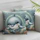 Ulloord Summer Pillow Covers Throw Pillow Covers Ocean Summer Cushion Case Decor for Sofa Couch