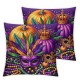 Ulloord Mardi Gras Pillow Covers Masquerade Mask Throw Pillow Covers Living Room Decorative Pillowcase Cushion Case for Sofa Couch