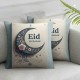 Ulloord Pillow Covers Moon Floral Throw Pillow Case Suede Cushion Cover Case for Home Office Sofa Couch,