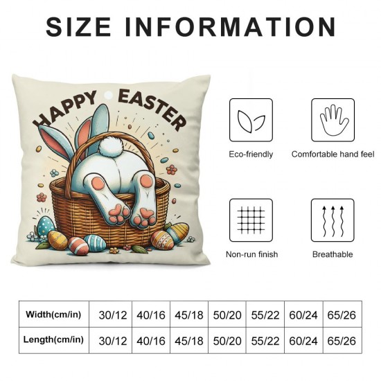 Ulloord AnyDesign Throw Pillow Covers Brown Rabbit Pillow Case Decorative Cushion Case for Home Office Room Couch Sofa