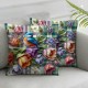 Ulloord Spring Pillow Covers Green Floral Throw Pillowcase Summer Sofa Bedroom Living Room Cushion Case Decorations