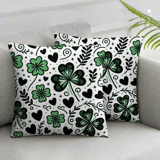 Ulloord St Patricks Day Pillow Covers Throw Pillows Green Home Sofa Decor Pillowcase Happy Pillows Decoration Cushion Cases