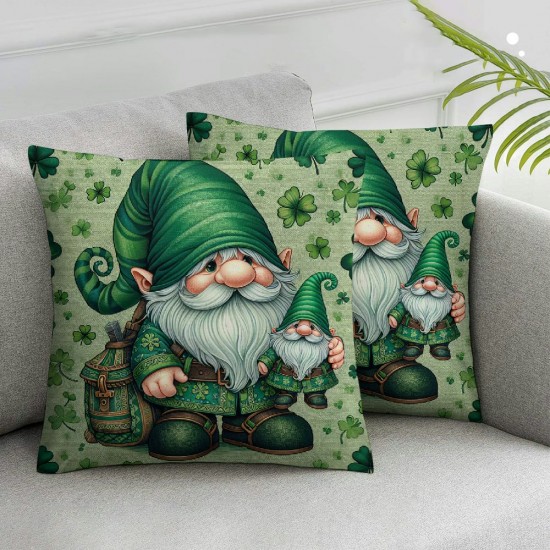 Ulloord St Patricks Day Pillow Covers Shamrocks Welcome Green Home Sofa Decor Pillowcase Happy Throw Pillows Living Room Bedroom Decorations Cushion Cases