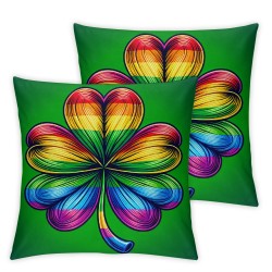 Ulloord St Patricks Day Pillow Covers Throw Pillowcase Green Home Sofa Decor Pillowcase Happy Decoration Cushion Cases