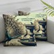 Ulloord Christmas Pillow Covers Retro Christmas Throw Pillow Covers Pillowcase Home Decor Living Room House Decorative Cushion Case for Sofa Couch