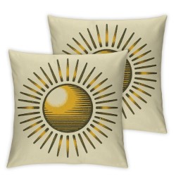 Ulloord Summer Pillow Covers Sun Illustration Throw Pillow Covers Summer Cushion Case Decor for Sofa Couch