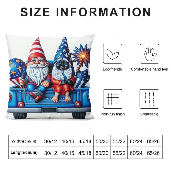 Ulloord Pillow Covers Throw Pillow Case Red Blue Stars Stripes Decorative Pillow Case Cushion Cover for Home Office Sofa,