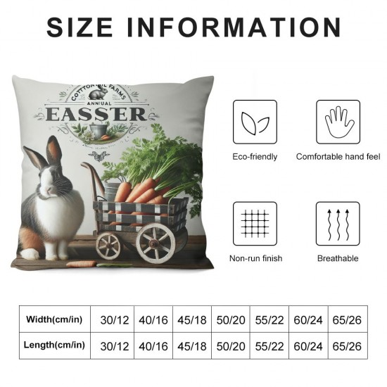 Ulloord Pillow Covers Theme Throw Pillow Case Decorative Pillow Case Spring Farmhouse Cushion Cover for Home Office Sofa Decoration,