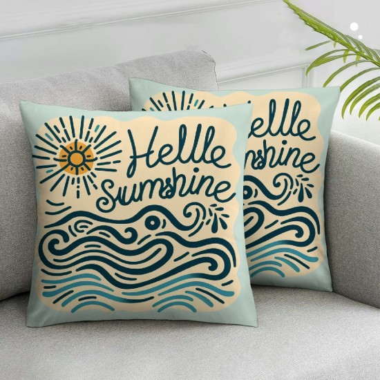 Ulloord Summer Pillow Covers Throw Pillowcases Summer Cushion Case Decor for Sofa Couch