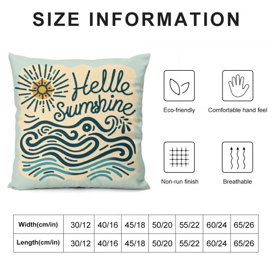 Ulloord Summer Pillow Covers Throw Pillowcases Summer Cushion Case Decor for Sofa Couch