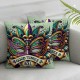 Ulloord Mardi Gras Pillow Covers Masquerade Mask Throw Pillow Covers Living Room Decorative Pillowcase Cushion Case for Sofa Couch