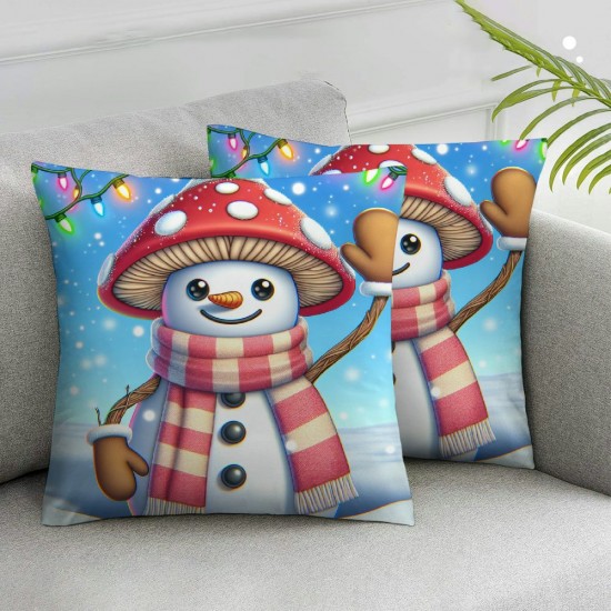 Ulloord Christmas Pillow Covers Decor Pillow Covers My Favorite Color Is Winter Pillowcase Home Decor Living Room Decorative Cushion Case for Sofa Couch