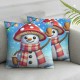 Ulloord Christmas Pillow Covers Decor Pillow Covers My Favorite Color Is Winter Pillowcase Home Decor Living Room Decorative Cushion Case for Sofa Couch