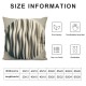 Ulloord Double-Sided Faux Fur Decorative Throw Pillow Covers Striped Soft Pillowcase Cushion Covers for Sofa Couch Bedroom White