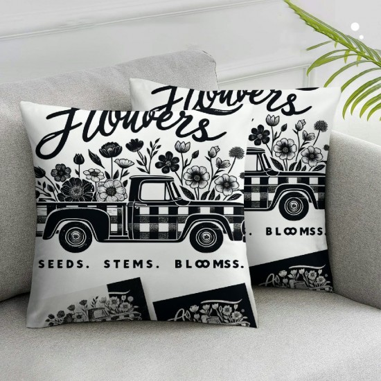 Ulloord Spring Pillow Covers Pillows Cover Floral Decorative Outdoor Pillowcase Throw Cushion Cover for Patio Couch Bedroom