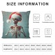 Ulloord Christmas Pillow Covers Blue Winter Throw Pillows Pillowcase Home Decor Living Room House Decorative Cushion Case for Sofa Couch