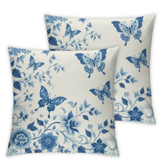 Ulloord Pillow Covers Summer Butterfly Throw Pillows Cover Outdoor Square Pillow Case for Sofa