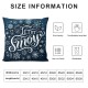 Ulloord Christmas Pillow Covers Blue Christmas Farmhouse Decorations Merry Christmas Lit It Snow Throw Cushion Case for Home Couch