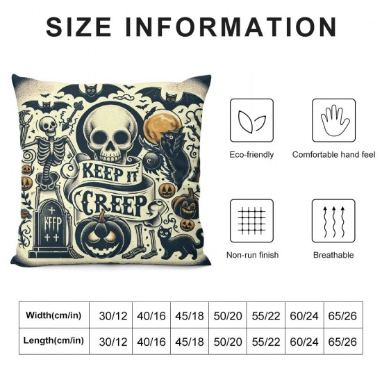 Ulloord Halloween Pillow Covers Halloween Decor Pumpkins Decorative Pillow Covers for Home Sofa