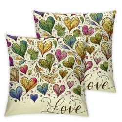 Ulloord Home Decor Pillow Covers Colorful Heart Decor Throw Pillows Transgender Bisexual Cushion Case