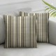 Ulloord Modern Throw Pillow Covers Stripes Textured Pillow Covers for Sofa Couch Living Room Bedroom Décor Black