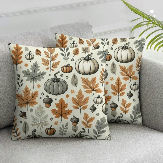 Ulloord Fall Pillow Covers Pumpkin Fall Decor Decorative Throw Pillows Cushion Case Decoration for Sofa Couch