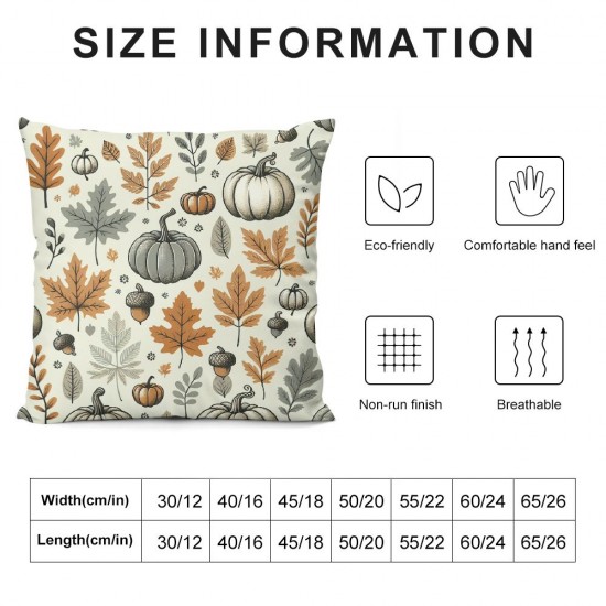 Ulloord Fall Pillow Covers Pumpkin Fall Decor Decorative Throw Pillows Cushion Case Decoration for Sofa Couch