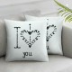 Ulloord Valentines Day Pillow Covers Love Heart Valentines Day Decor Throw Pillows Decorative Cushion Cases for Sofa Couch Valentine Decorations