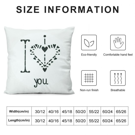 Ulloord Valentines Day Pillow Covers Love Heart Valentines Day Decor Throw Pillows Decorative Cushion Cases for Sofa Couch Valentine Decorations