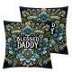 Ulloord Fathers Day Pillow Covers Watercolor Floral Wreath Blessed Daddy Pillows Decorative Throw Pillows Happy Fathers Day Decorations Farmhouse Decor Cushion Case for Sofa