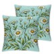 Ulloord Hello Spring Pillow Covers, Floral Daisy Bloom Mason Jar Green Blue Farmhouse Decorative Throw Pillowcases for Home Sofa Couch Decoration