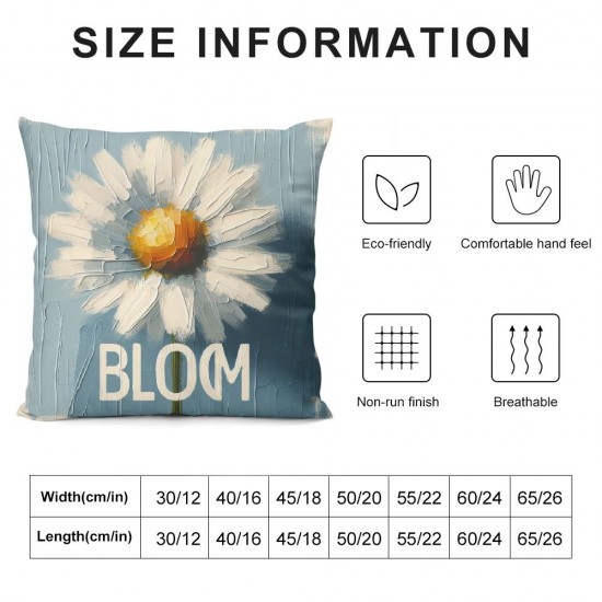 Ulloord Spring Pillow Covers , Floral Daisy Bloom with Grace Love Lives Here Striped Mason Jar Plaid Farmhouse Decorative Throw Pillowcases for Home Sofa Couch Decoration