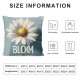 Ulloord Spring Pillow Covers , Floral Daisy Bloom with Grace Love Lives Here Striped Mason Jar Plaid Farmhouse Decorative Throw Pillowcases for Home Sofa Couch Decoration