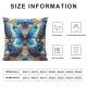 Ulloord Throw Pillow Covers Summer Spring Garden Flowers Butterfly Farmhouse Décor Outside Furniture Chair Decorative Cushion Cases for Bed Couch Sofa Outdoor Patio (Color C)