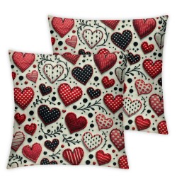 Ulloord Valentines Day Pillow Covers Spring Farmhouse Decor Red Throw Pillow Covers Love Heart Decorations Throw Cushion Case for Home Decorations