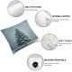 Ulloord Christmas Pillow Covers Christmas Tree Decorations Throw Pillow Covers Winter Holiday Decor Linen Pillowcase for Sofa Couch Chair Home