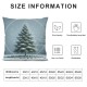 Ulloord Christmas Pillow Covers Christmas Tree Decorations Throw Pillow Covers Winter Holiday Decor Linen Pillowcase for Sofa Couch Chair Home