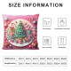 Ulloord Christmas Pillow Covers Christmas Tree Pink Throw Pillow Covers Cushion Cases Winter Decorative Farmhouse Pillowcases for Sofa Couch Living Room Home Decor