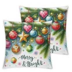 Ulloord Christmas Pillow Covers Christmas Decorations Throw Pillow Covers Cushion Cases Winter Farmhouse Pillowcases for Sofa Couch Living Room Home Decor