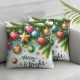 Ulloord Christmas Pillow Covers Christmas Decorations Throw Pillow Covers Cushion Cases Winter Farmhouse Pillowcases for Sofa Couch Living Room Home Decor