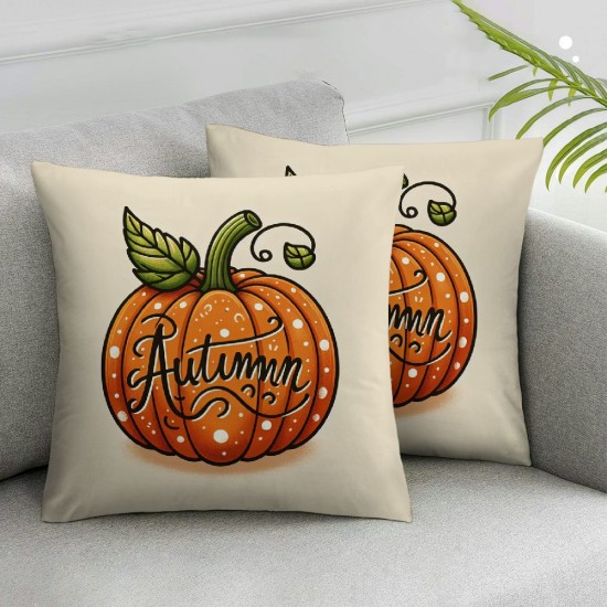 Ulloord Fall Pillow Covers Autumn Pumpkin Thanksgiving Decorative Throw Pillow Cover Farmhouse Outdoor Pillows Case for Sofa Couch Living Room Cushion Bed Home Decor