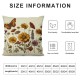 Ulloord Throw Pillow Covers Decorative Spring Pillow Covers Linen Flower Butterfly Farmhouse Pillowcases for Sofa Couch Living Room Outdoor