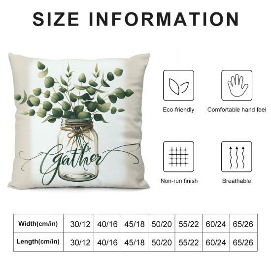 Ulloord Throw Pillow Covers Farmhouse Pillow Covers Cushion Cases Decorative Pillowcases for Sofa Couch Living Room Outdoor Home Decor