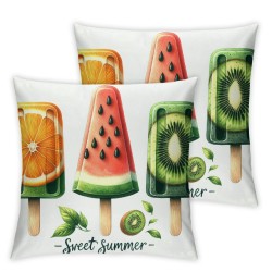 Ulloord Summer Pillow Covers Decorative Throw Pillow Covers Farmhouse Cushion Case for Sofa Couch Outdoor Patio Living Room